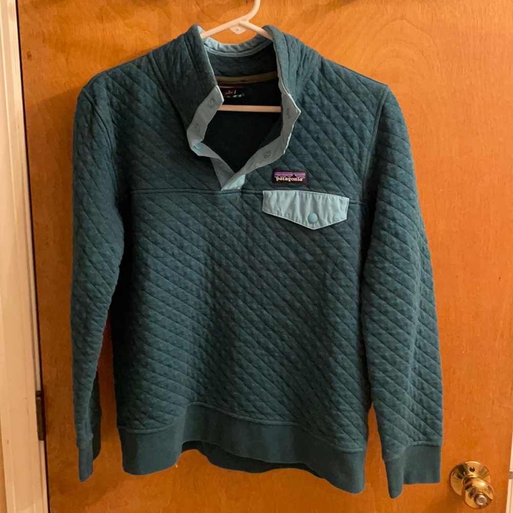 Womens Organic Cotton Quilt Snap T Pullover